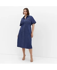 City Chic Plus Size Jade Denim Dress