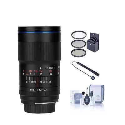 Venus Laowa 100mm f/2.8 2X Ultra Macro Apo Lens for Sony E, Bundle with ProOptic 67mm Filter Kit, Cleaning Kit, Lens Cap Tether