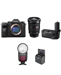 Sony Sony Alpha 1 Full Frame Mirrorless Digital Camera Bundle with Fe 16-35mm f/2.8 Gm Lens, Vg-C4EM Vertical Grip, Speedlight, 82mm Filter Kit