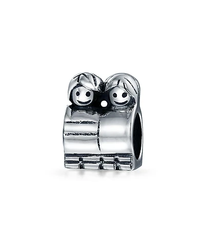Bling Jewelry Happy Friendship Charm Bead Sterling Silver for European Bracelet
