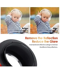 K&F Concept Kf M10105 High-precision Lens Adapter Ring, Matte Paint, Orange Secondary Oxide, M42-nex Pro