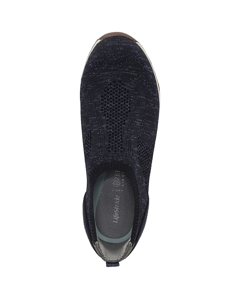 LifeStride Women's Respect Washable Round Toe Slip On Sneakers