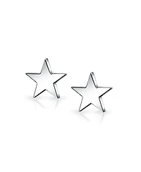 Bling Jewelry Set of 2 Patriotic Celestial Rock Star Stud Earrings Black Plated Steel 10MM