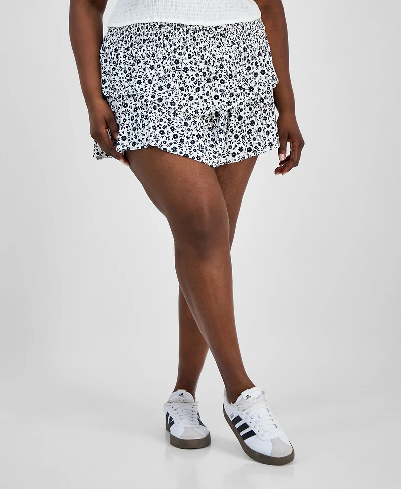 Derek Heart Trendy Plus Tiered Mini Skort
