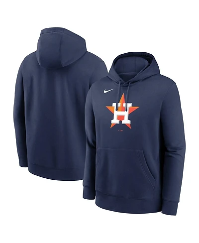 Nike Men's Navy Houston Astros Logo Club Fleece Pullover Hoodie