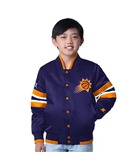 Starter Big Boys and Girls Purple Phoenix Suns Scout Varsity Full-Snap Jacket