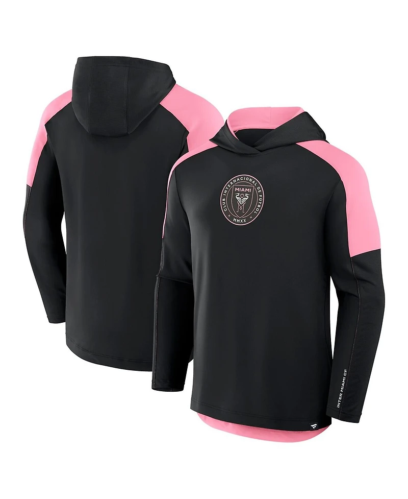 Fanatics Men's Black Inter Miami Cf Red Card Transitional Pullover Hoodie