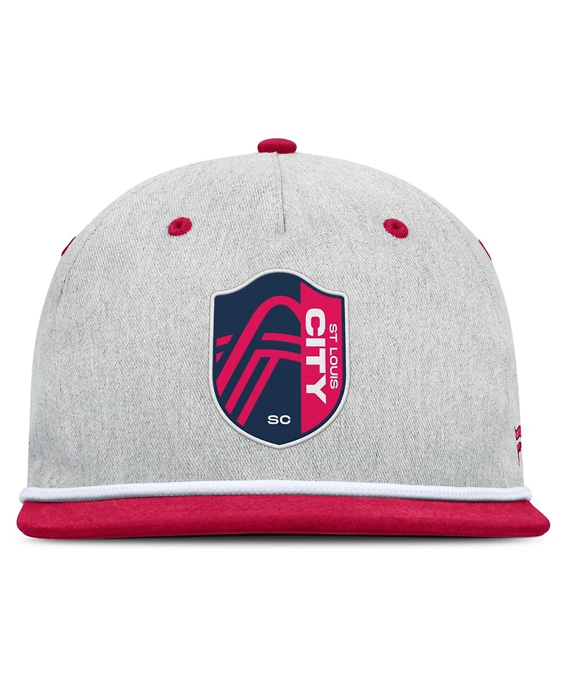 Fanatics Men's Heather Gray St. Louis City Sc Chip Golfer Snapback Hat