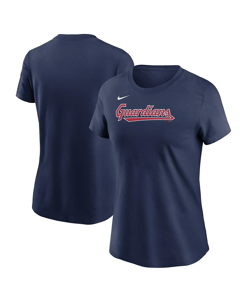 Nike Women's Navy Cleveland Guardians Fuse Wordmark T-Shirt