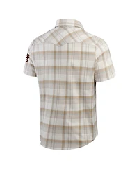 Fanatics Men's Gray San Francisco Giants Plaid Full-Snap Shirt