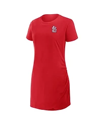 Fanatics Women's Red St. Louis Cardinals Relaxed fit Drape T-Shirt Dress