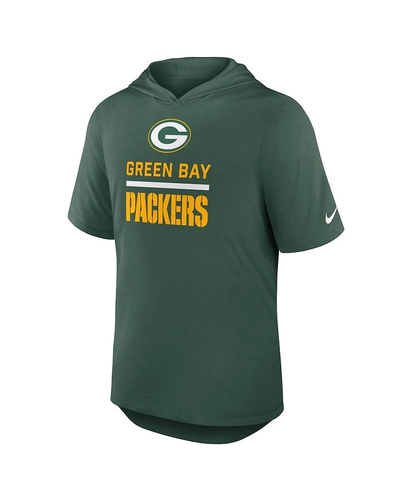 Nike Men's Green Bay Packers Lockup Tri-Blend Hoodie T-Shirt