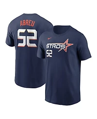 Nike Men's Bryan Abreu Navy Houston Astros 2025 City Connect Fuse Name Number T-Shirt