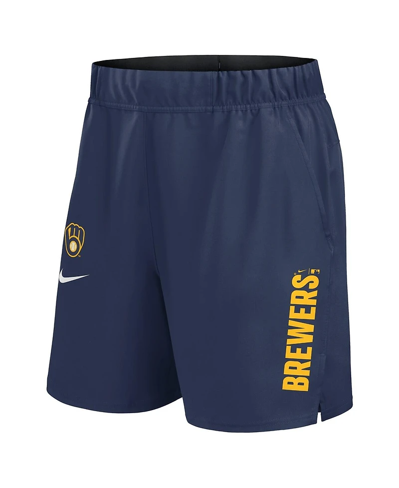 Nike Men's Navy Milwaukee Brewers Woven Victory Performance Shorts