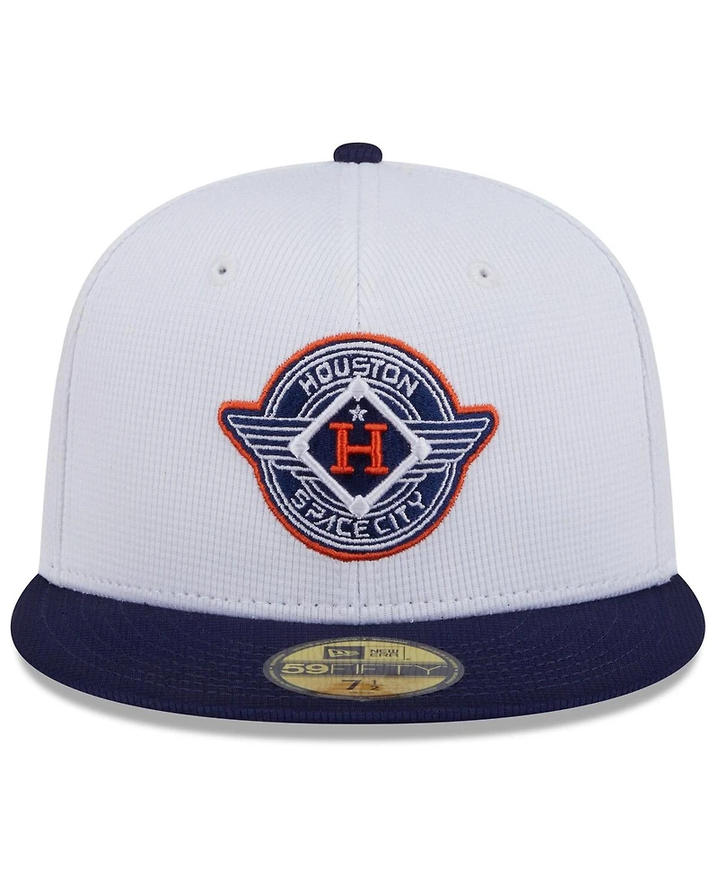 New Era Men's White/Navy Houston Astros 2025 City Connect Batting Practice 59FIFTY Fitted Hat