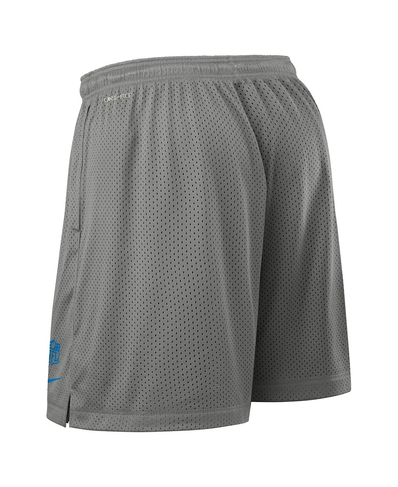 Nike Men's Gray Detroit Lions Sideline Reversible Performance Shorts