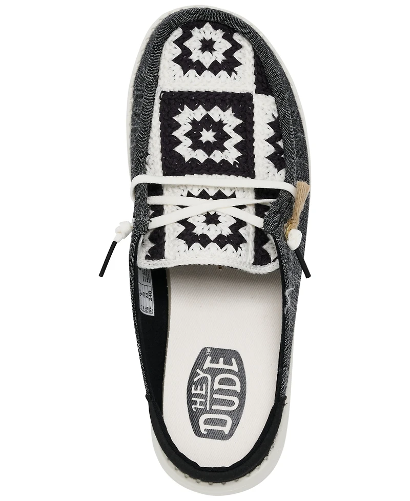 Hey Dude Women's Wendy Slip Cottage Crochet Slip-on Casual Clog from Finish Line