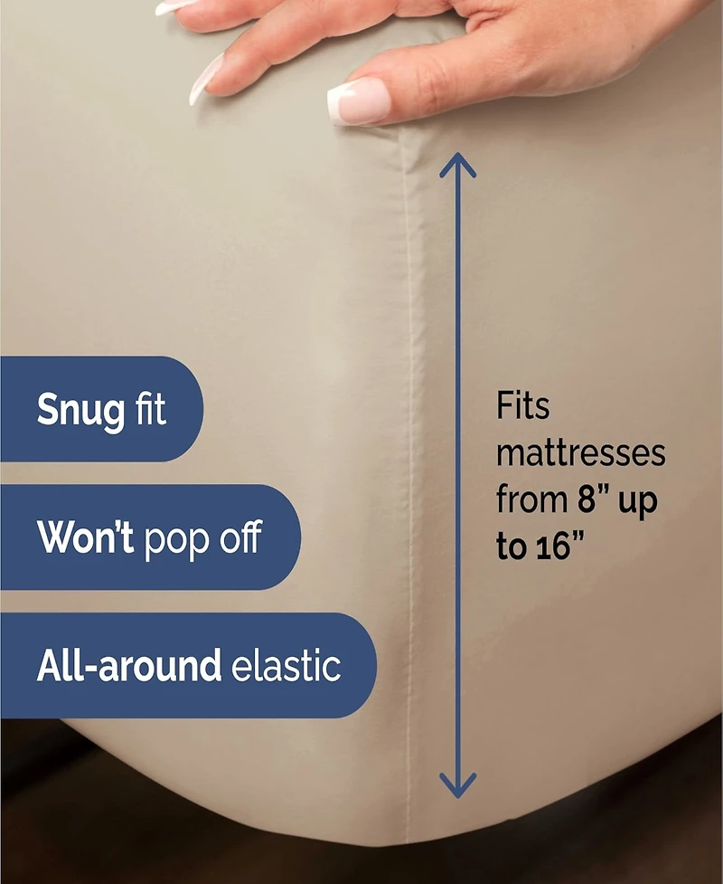 Rayon from Bamboo 4 Piece Deep Pocket Cooling Sheet Set - Full - Black