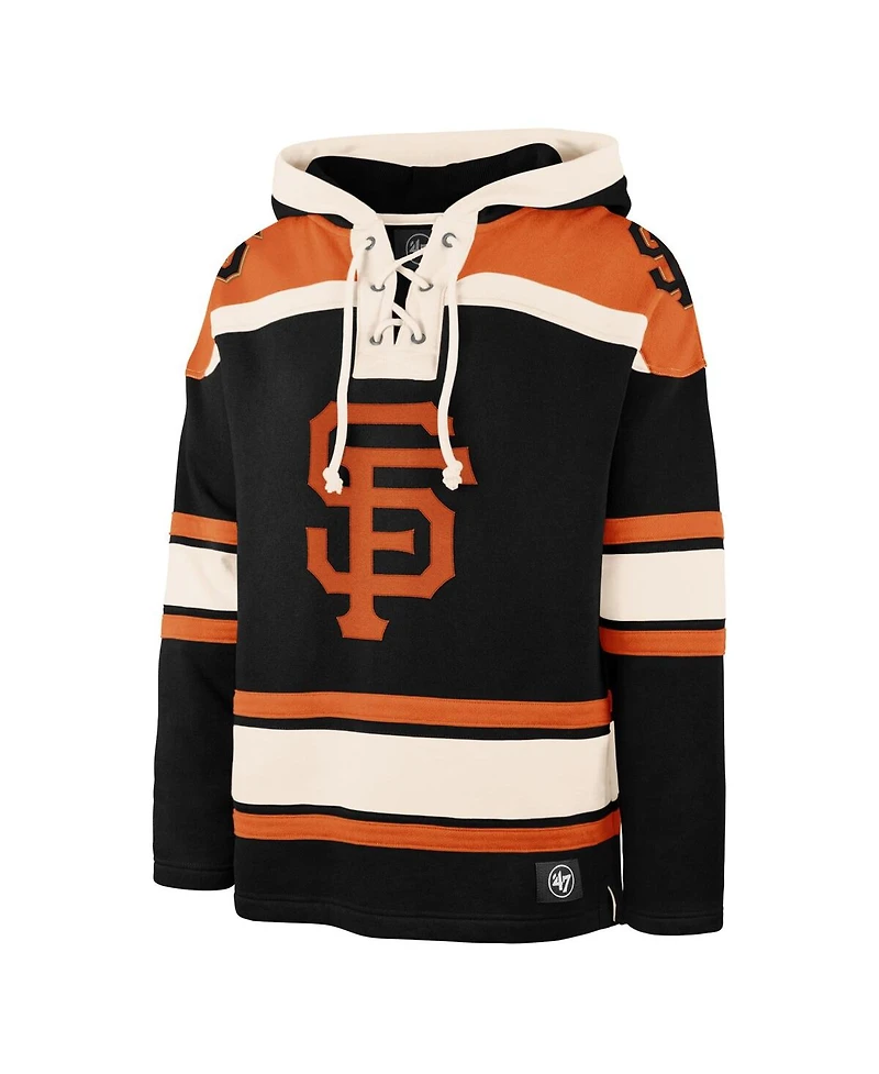 '47 Brand Men's Black San Francisco Giants Superior Lacer Pullover Hoodie