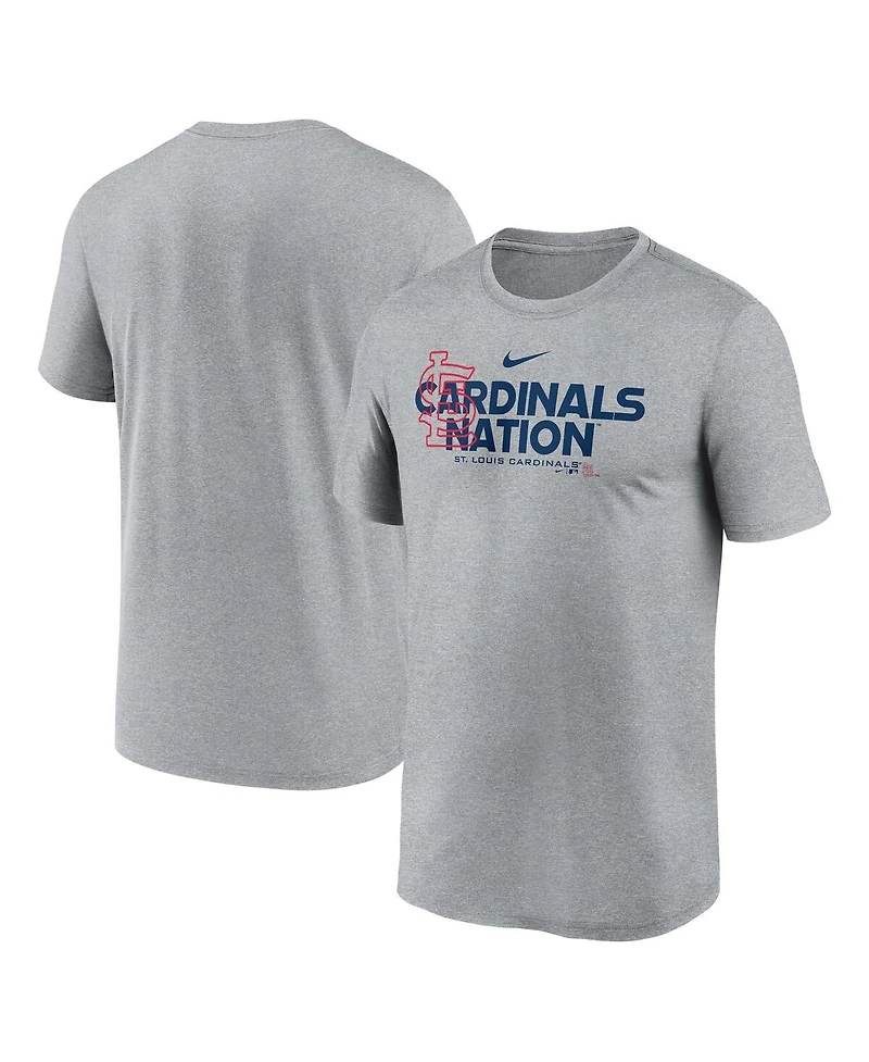 Nike Men's Heathered Charcoal St. Louis Cardinals Local Rep Legend Performance T-Shirt