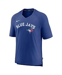 Nike Men's Royal Toronto Blue Jays Authentic Collection Pregame Raglan Performance V-Neck T-Shirt