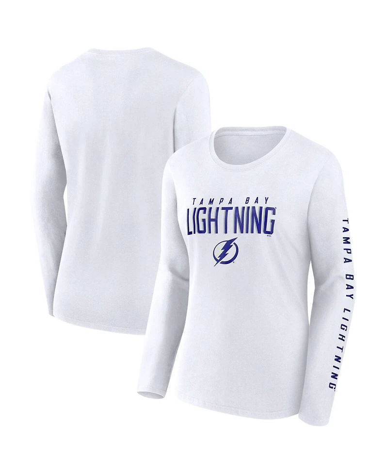Fanatics Women's White Tampa Bay Lightning Long Sleeve T-Shirt
