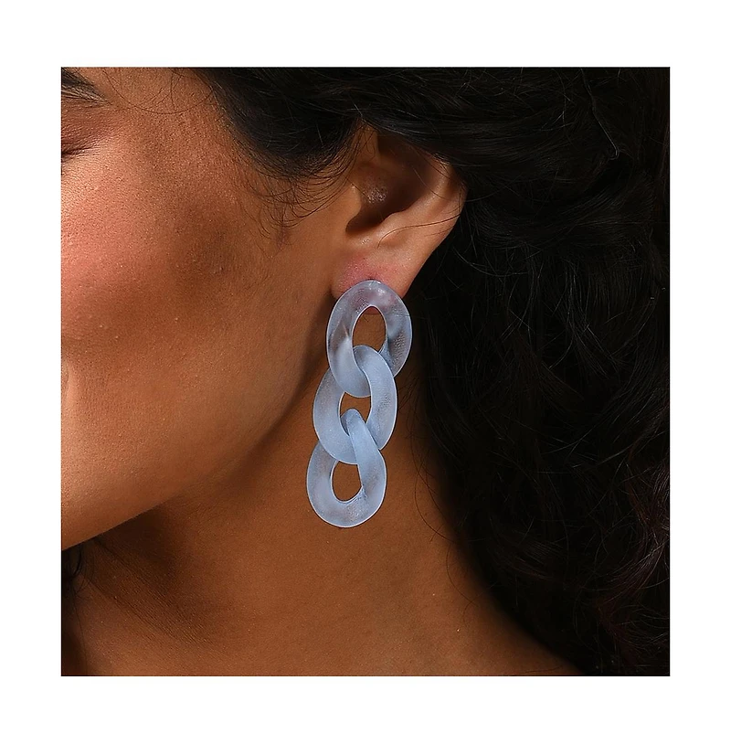 Sohi Women's Chainlink Drop Earrings