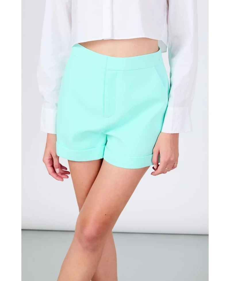 endless rose Women's Tailored Basic Shorts
