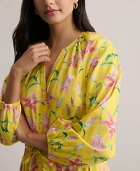 UNTUCKit Women's Stretch Cotton Floral Aurelia Dress