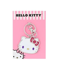 Hello Kitty Face Metal Keychain with Classic Bow