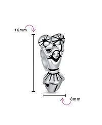 Bling Jewelry Set of 2 Usa Rugby Sports & School Spirit Cheerleader Charm Bead Sterling Silver