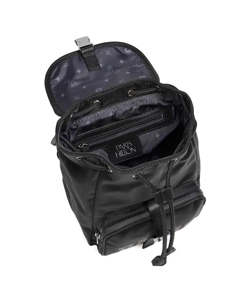 Paris Hilton Paxton Small Drawstring Rucksack Fashion Backpack