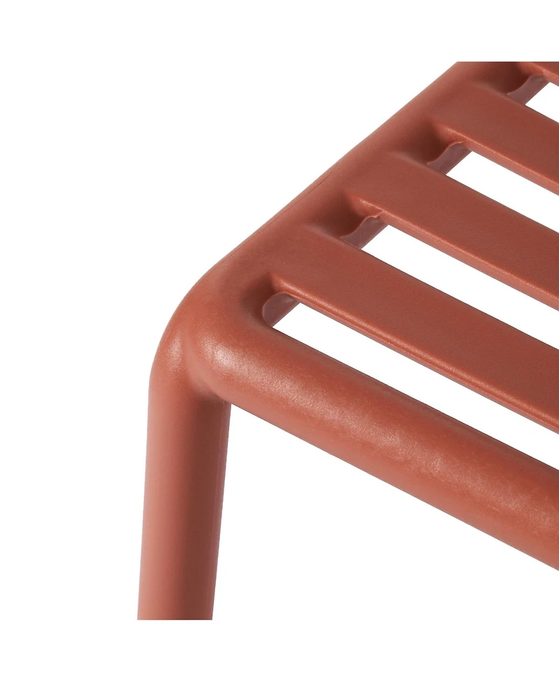 Outdoor Stackable Polypropylene Plastic Resin Dining Side Chairs (Set of 2)