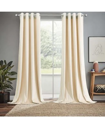 Egyptian Linens Heavyweight Velvet Grommet Curtain Panels
