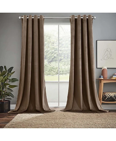 Heavyweight Velvet Grommet Curtain Panels (Set of 2