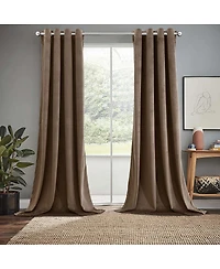 Heavyweight Velvet Grommet Curtain Panels (Set of 2