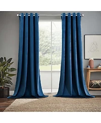 Heavyweight Velvet Grommet Curtain Panels (Set of 2