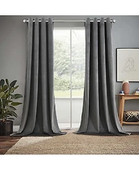 Heavyweight Velvet Grommet Curtain Panels (Set of 2