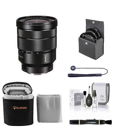 Sony Vario-Tessar T Fe 16-35mm f/4 Za Oss Lens for Sony E, Bundle with ProOptic 72mm Filter Kit, Soft Lens Case, Lens Cleaner, Cleaning Kit, Universal