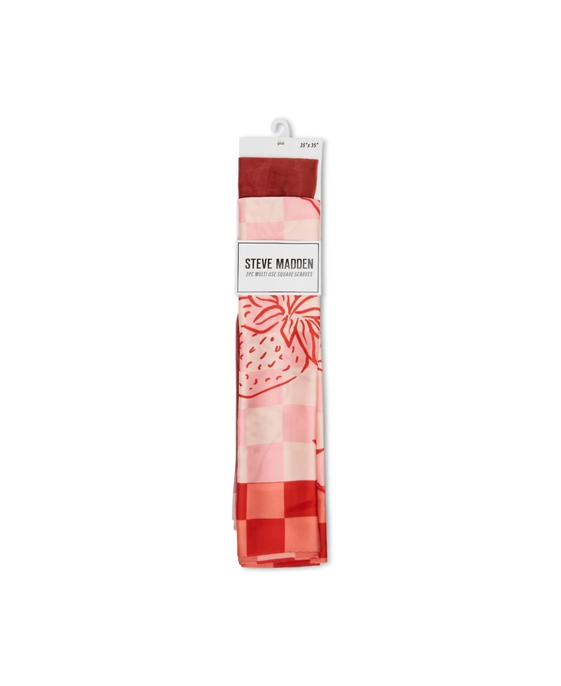 Steve Madden 2-Pc. Fruity Fun Satin Square Scarf Set