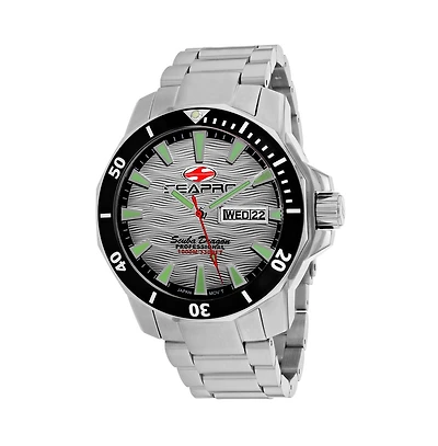 Seapro Men's Scuba Dragon Diver Limited Edition 1000 Meters Silver Dial Watch - SP8312S