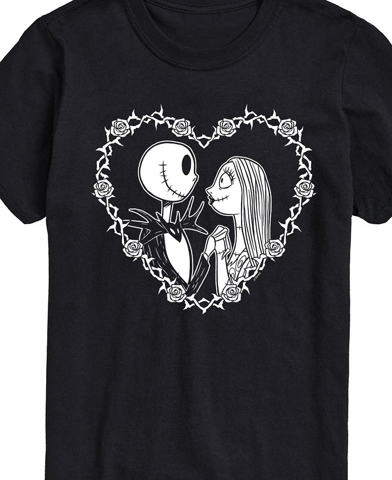 Airwaves Men's Nightmare Before Christmas Heart Short Sleeve T-Shirt