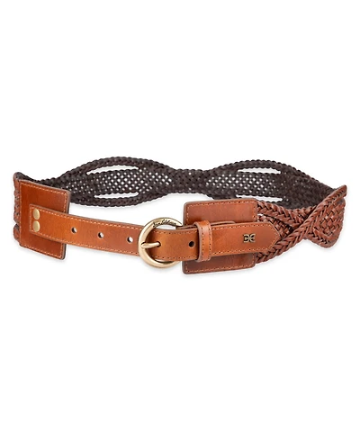 Sam Edelman Women's Genuine Leather Twisted Braid Belt