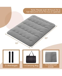 Queen Futon Mattress Japanese Floor Pad Washable Cover Carry Bag
