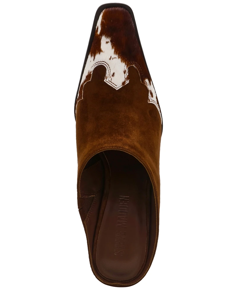 Steve Madden Women's Houston High-Heel Snip-Toe Western Mule Pumps
