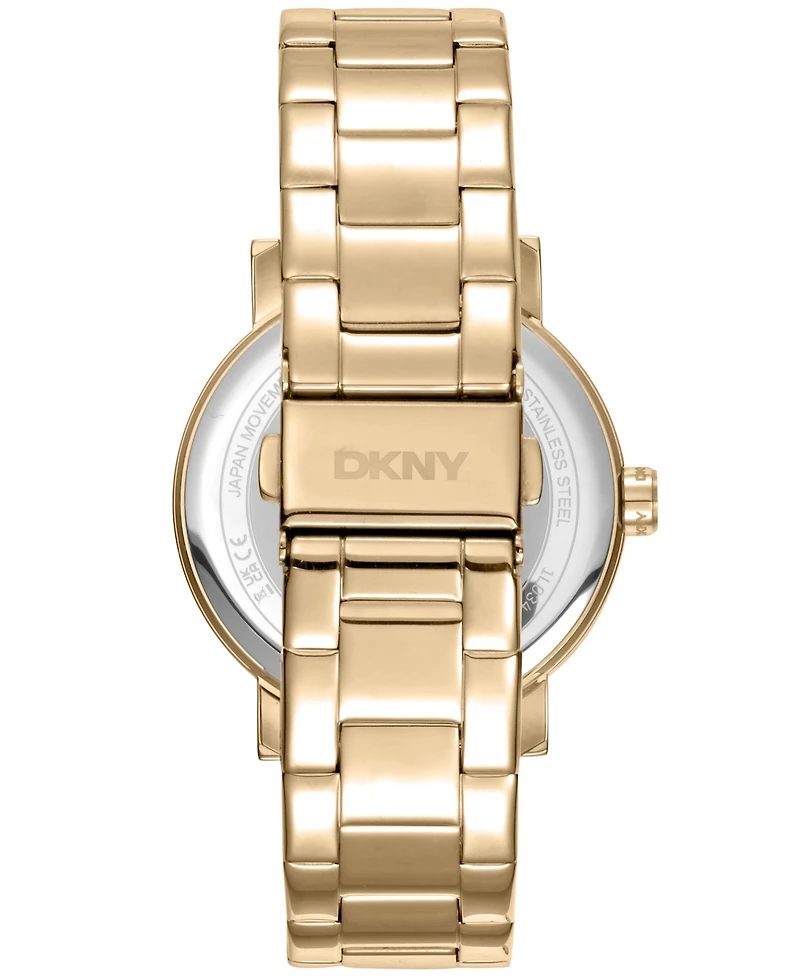Dkny Women's Soho Maxi Gold-Tone Stainless Steel Bracelet Watch, 40mm