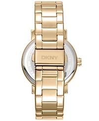 Dkny Women's Soho Maxi Gold-Tone Stainless Steel Bracelet Watch, 40mm
