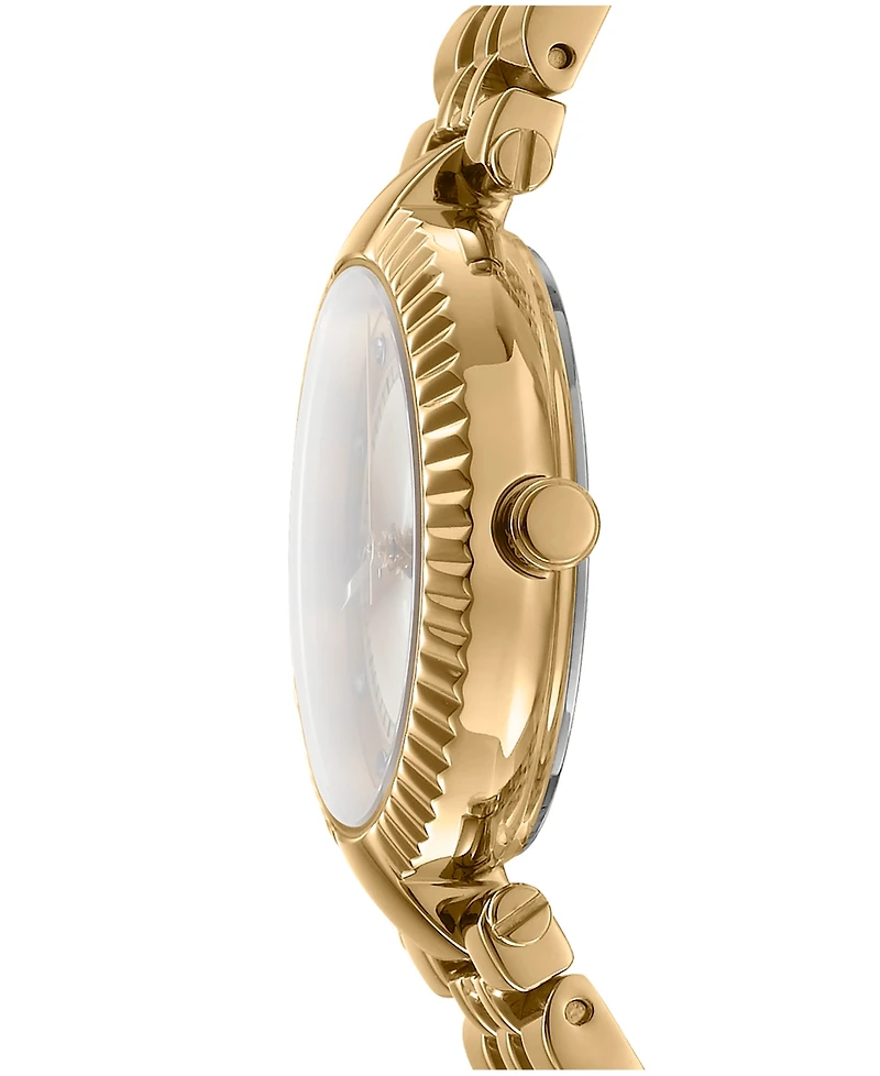 Dkny Women's Essential Glitz Gold-Tone Stainless Steel Bracelet Watch, 30mm