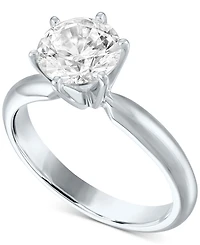 Gia Certified Diamond Solitaire Engagement Ring (1-1/2 ct. t.w.) in 14k White Gold