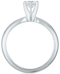 Gia Certified Diamond Solitaire Engagement Ring (1/2 ct. t.w.) in 14k White Gold